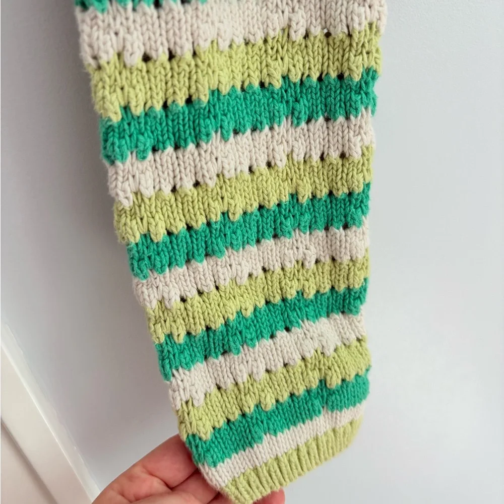 Zara Mint Green and Cream Striped Cardigan - Picture 6 of 6